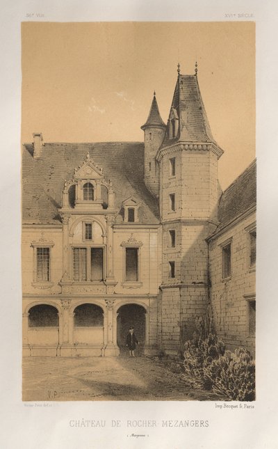... رر. 36 ، Château De Rocher Mezangers Mayenne ، 1860. بواسطة فيكتور بيتي
