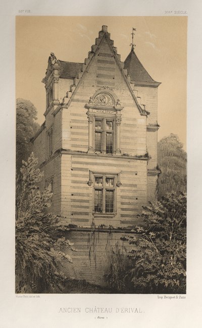 ... رر. 55 ، Ancien Château DÉrival Aisne ، 1860. بواسطة فيكتور بيتي