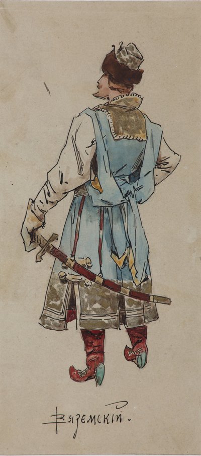 تصميم أزياء أوبرا ذا ميرشانت كلاشينكوف لروبنشتاين ، 1901 بواسطة فيكتور أندرييفيتش سيموف