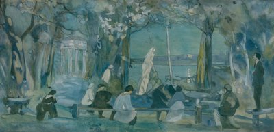 تصميم المسرح لمسرحية The Seagull بواسطة A. Chekhov ، 1898 بواسطة فيكتور أندرييفيتش سيموف