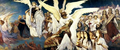قبل الجنة ، الجزء الأيمن ، 1885-1896. بواسطة فيكتور ميخائيلوفيتش فاسنيتسوف