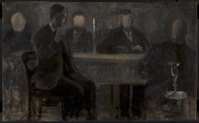 خمس صور شخصية. دراسة للرسم في ثيلسكا جاليريت ، ستوكهولم بواسطة فيلهلم هامرشوي