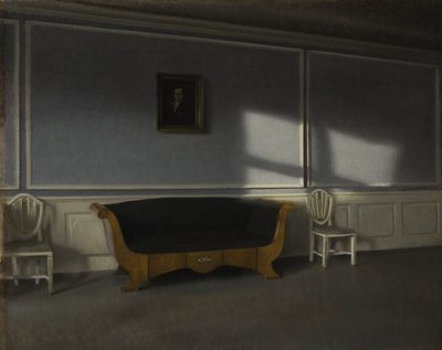 أشعة الشمس في غرفة الرسم III ، c.1905 بواسطة فيلهلم هامرشوي