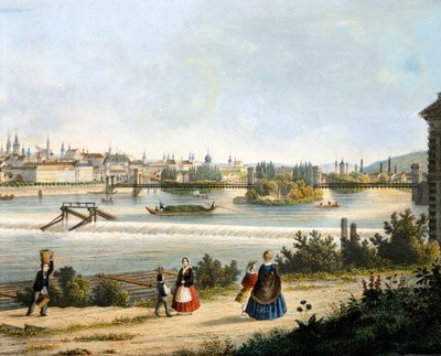 Prague on the Moldava River (Vltava), by Vincent Morstadt, Czech Republic بواسطة فينسنس مورستادت