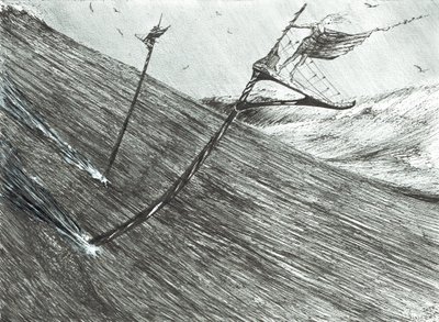 Storm Creators البحر الأسود ، 2017 ، (حبر على ورق) بواسطة فنسنت الكسندر بوث
