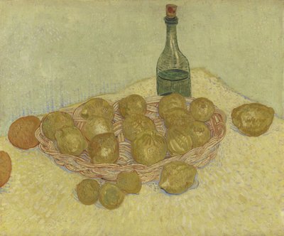 سلة ليمون وزجاجة ، 1888. بواسطة فنسنت فان جوخ