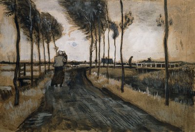 المناظر الطبيعية مع المرأة والطفل ؛ منظر طبيعي مع امرأة وطفل ، 1883 بواسطة فنسنت فان جوخ