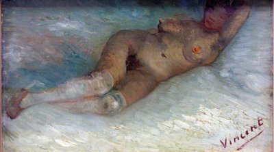 "Nu couche" (عارية راقد) Peinture de Vincent van Gogh (1853-1890) 1887 متحف kroller-muller Otterlo، Pays-Bas بواسطة فنسنت فان جوخ