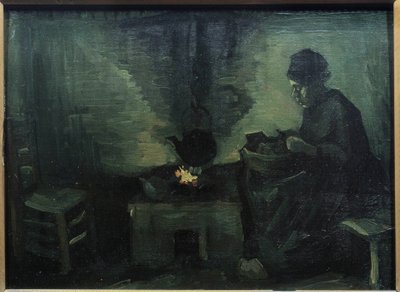 فلاح بيتور ماروفلي على الخشب بواسطة فنسنت فان جوخ (1853-1890) 1885 صن. 0،29x0،4 م باريس ، متحف أورسيه بواسطة فنسنت فان جوخ