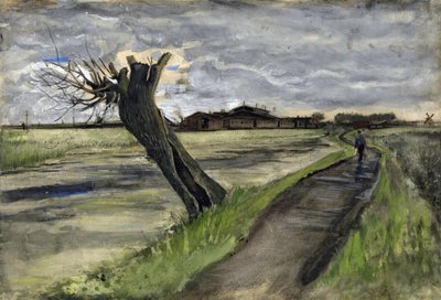 بولارد ويلو (saule tetard) par Gogh ، Vincent ، van (1853-1890). قلم رصاص ، ألوان مائية ، جواش ، حبر على ورق ، مقاس 38x55،8 بواسطة فنسنت فان جوخ