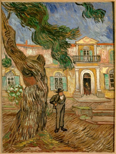 مستشفى Saint Paul في Saint Remy de Provence (Saint-Remy-de-Provence). لوحة لفنسنت فان جوخ (1853-1890) 1889 صن. 0.63 × 0.48 م. باريس ، متحف دورسيه - مستشفى سانت بول في سانت ريمي دي بروفانس (سان ريمي دي بروفانس) وتسمى أيضًا سانت بول أسيل بواسطة فنسنت فان جوخ