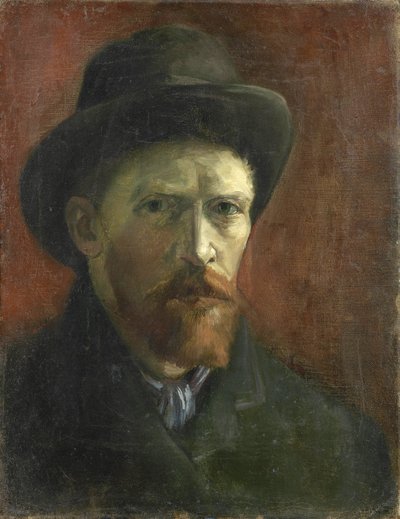 بورتريه ذاتي مع Felt Hat par Gogh ، فنسنت ، فان (1853-1890). زيت على قماش ، مقاس: 41.5 × 32.5 بواسطة فنسنت فان جوخ