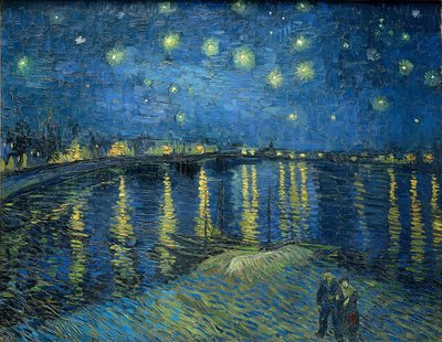 نجوم الليل اعلي نهر الرون بواسطة Vincent van Gogh
