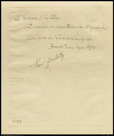 فيرسو من تدخين الغليون: صورة للدكتور غاشيت ، 1890 بواسطة فنسنت فان جوخ