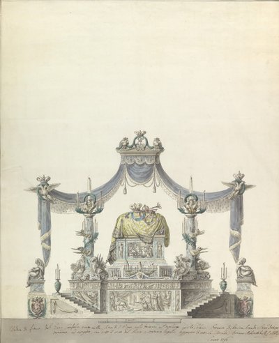 كاتافالكي للإمبراطورة كاترين العظمى ، الارتفاع الجانبي لروسيا ، 1796. بواسطة فينتشنزو برينا