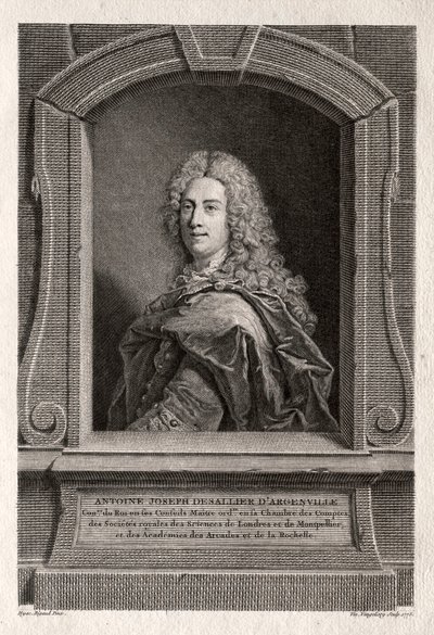 صورة أنطوان جوزيف دي سالييه دارجينفيل ، 1775. بواسطة فينتشينزو فانجيليستي