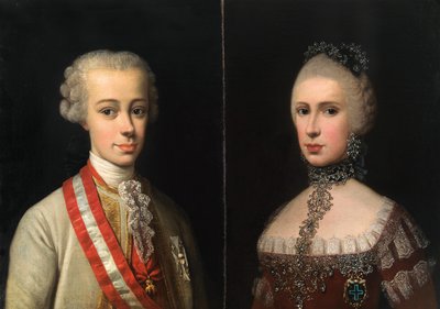 صور ليوبولد ، دوق توسكانا الأكبر 1747-1792 وماريا لويزا من إسبانيا 1745-1792 ، حوالي 176 بواسطة فيولانت بياتريس سيريس