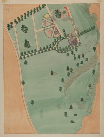 Eliza B. Jumel Estate ، ج .1936. بواسطة فرجينيا ريتشاردز