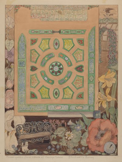 حديقة الزهور - لويس إستيت ، ج. 1936. بواسطة فرجينيا ريتشاردز