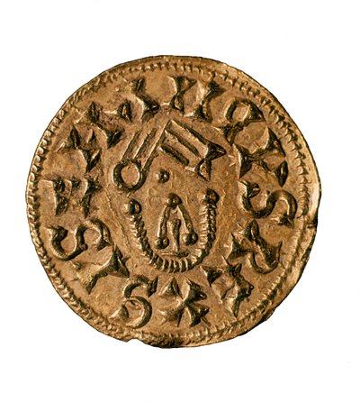 Tremissis (أو تريينز) للملك Sisenand ، يلقي في Tarraco ، إسبانيا ، القرن السابع (عملة معدنية) بواسطة القوط الغربي