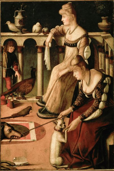 Due Lady Veneziane (Due cortigiane, Two Venetian Women, Two Courtesans) بواسطة فيتوري كارباتشيو
