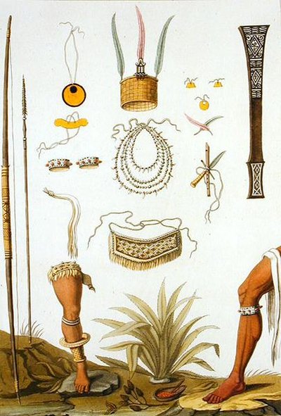 أشياء تنتمي إلى الهنود (نقش ملون) بواسطة فيتوريو رينيري