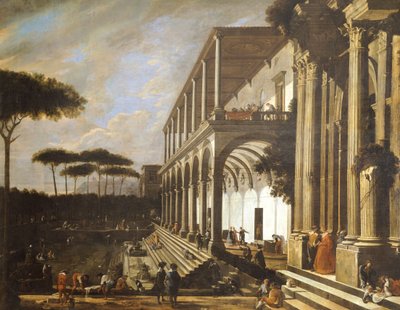 Feast in Villa of Poggioreale, by Viviano Codazzi (circa 1604-1670) بواسطة فيفيانو كودازي