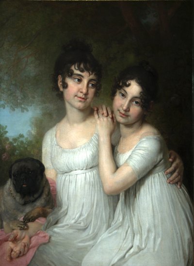 صورة الكونتيسة EA و AA Kurakin ، 1802 بواسطة فلاديمير لوكيش بوروفيكوفسكي