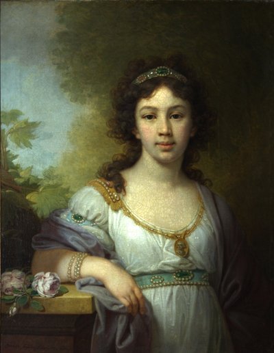 صورة Varvara Shidlovskaya ، 1798 بواسطة فلاديمير لوكيش بوروفيكوفسكي