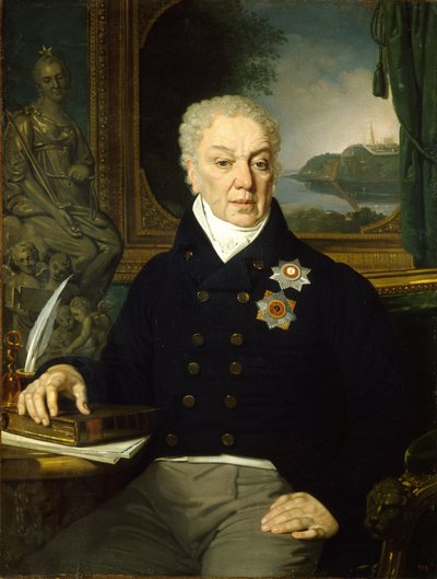 صورة لوزير الخارجية دميتري بروكوفيفيتش تروششينسكي 1754-1829 ، 1819 بواسطة فلاديمير لوكيش بوروفيكوفسكي