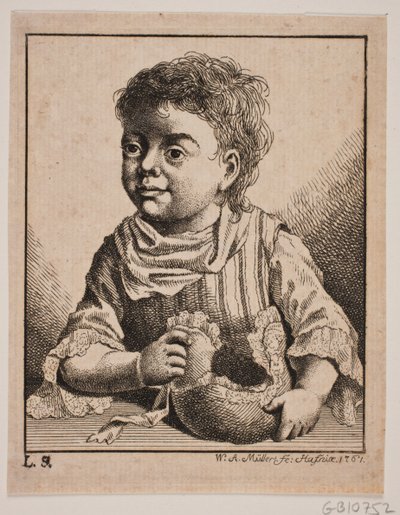 فتاة صغيرة نصف شخصية بواسطة W.A. Müller