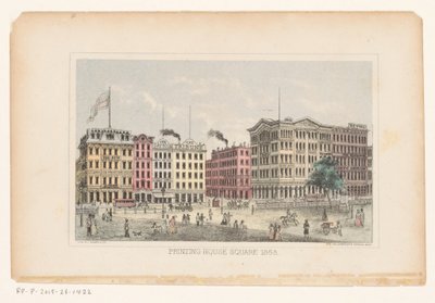 بارك رو ، مانهاتن مربع دار الطباعة 1868 (العنوان على الكائن) بواسطة WC Rogers and Co.