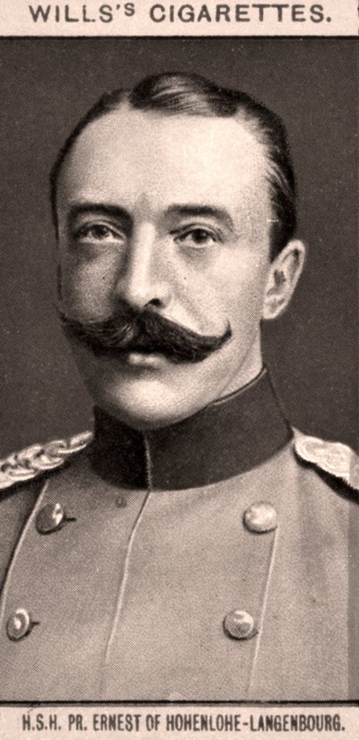 HSH ، PR. إرنست أوف هوهينلوهي-لانجينبورج 1908. بواسطة WD and HO Wills