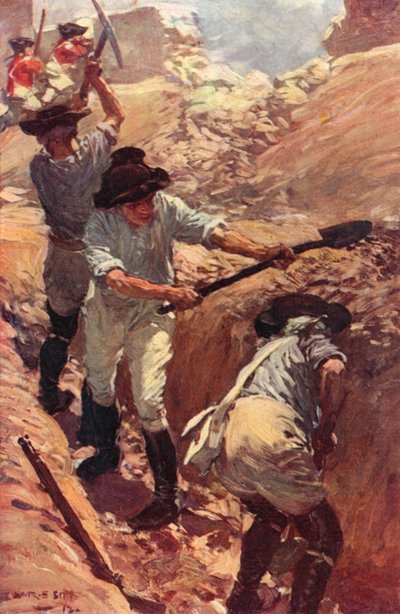 Clive in the Trenches at Arcot (لون ليثو) بواسطة WRS (بعد) ستوت