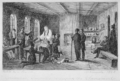 داخل سجن نيوجيت ، أولد بيلي ، مدينة لندن ، ١٨٢٨ بواسطة WT