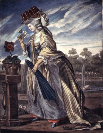 أزياء لشهر أبريل حوالي عام 1790 (ألوان مائية على ورق) بواسطة دبليو بيلتش