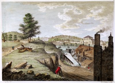 مطحنة نحاسية Greenfield بالقرب من Holywell ، فلينتشير ، ويلز ، 1792 بواسطة WC ويلسون
