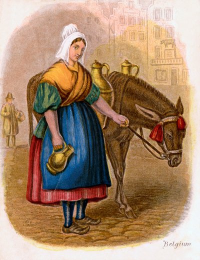 الحليب البلجيكي- امرأة ، 1809. بواسطة دبليو ديكس