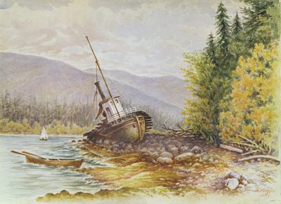 SS Beaver وهي مستلقية على دخول Burrard Inlet بواسطة دبليو فيريس