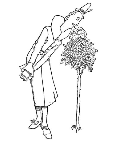 لقد تم نسيان جميع العطاء والأحزان من قبل الشخص الذي استنشق عبيره ، c1930 بواسطة وليام هيث روبنسون