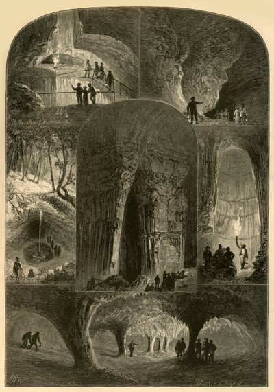 "مشاهد في كهف الماموث" ، ١٨٧٤. بواسطة دبليو جي لينتون