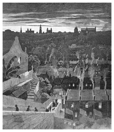 لمحة عن سيدني من دارلينج هيرست ، نيو ساوث ويلز ، أستراليا ، 1886. بواسطة دبليو موليير