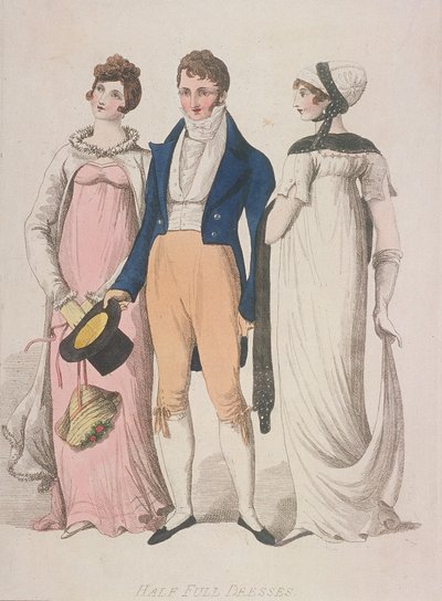 فساتين نصف كاملة، c1810 بواسطة قراءة W