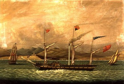 حزمة البخار "ماجستيك" تحلق بالمعيار الملكي (زيت على قماش) بواسطة و. تيمز