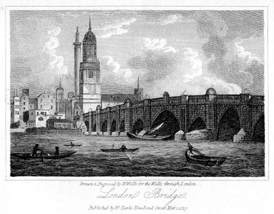جسر لندن ، لندن ، 1817. بواسطة دبليو واليس