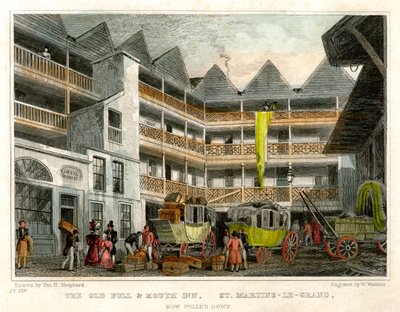 The Old Bull and Mouth Inn ، سانت مارتن لو جراند ، مدينة لندن ، 1831. بواسطة واتكينز