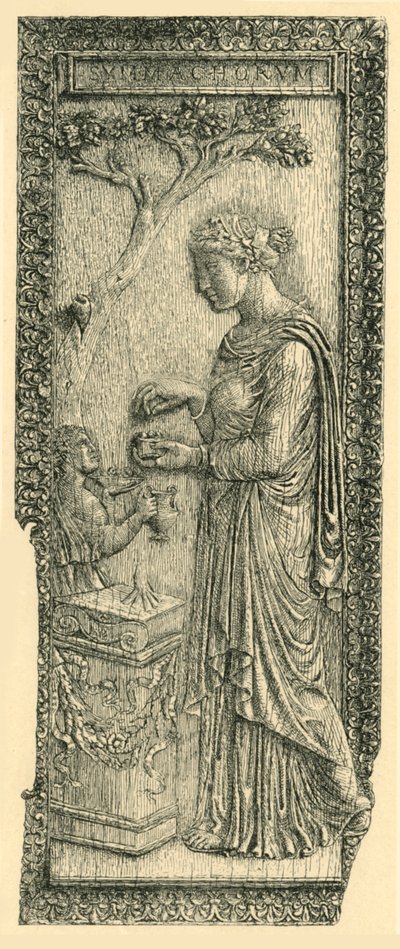 لوحة Symmachi ، أواخر القرن الرابع أو أوائل القرن الخامس ، 1881. بواسطة دبليو وايز