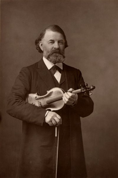 "" جوزيف يواكيم (1831-1907) عازف كمان مجري وملحن ومدير معهد برلين الموسيقي (وودبريتيبي) بواسطة W و D (بعد) داوني