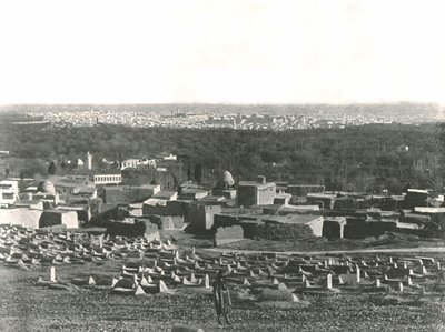 بانوراما المدينة من الصالحية ، دمشق ، سوريا العثمانية ، 1895. بواسطة W and S Ltd