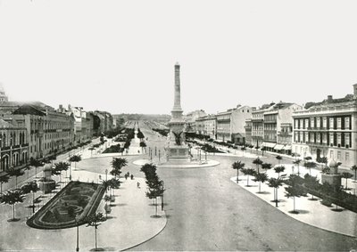ساحة Restauradores ، لشبونة ، البرتغال ، 1895. بواسطة W and S Ltd